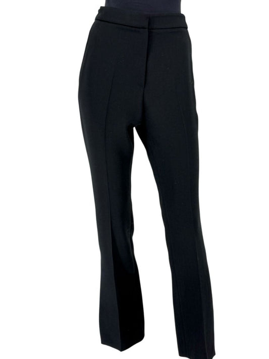 Brunello Cucinelli Black Wool-Blend Split-Hem Tailored Trousers - Size US 8 / IT 44