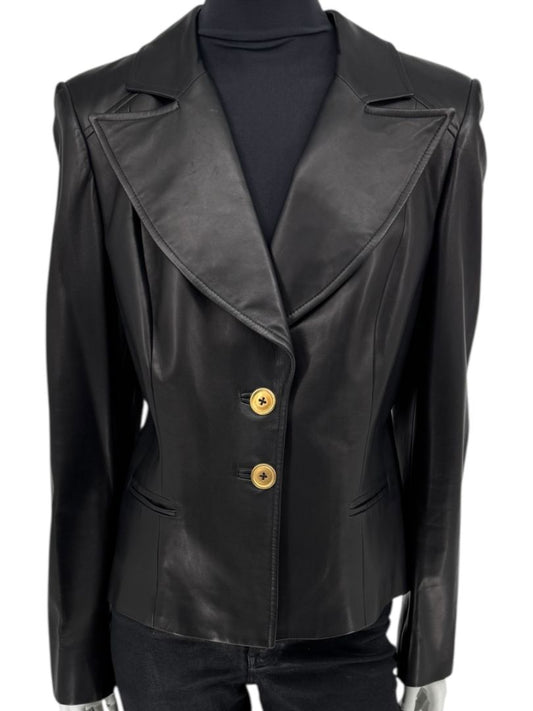 David Rodriguez Black Lambskin Leather Jacket – Pristine New With Tags