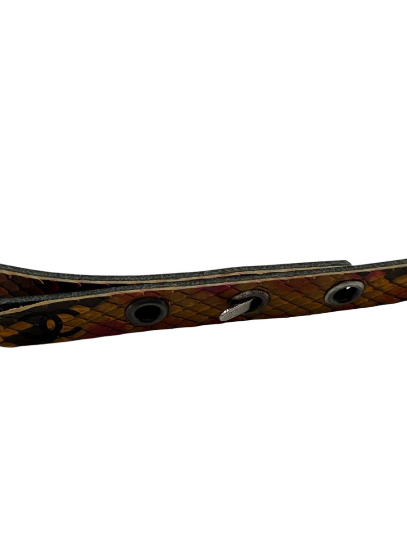 Chanel Multicolor Python Skinny Belt – Size 85/34