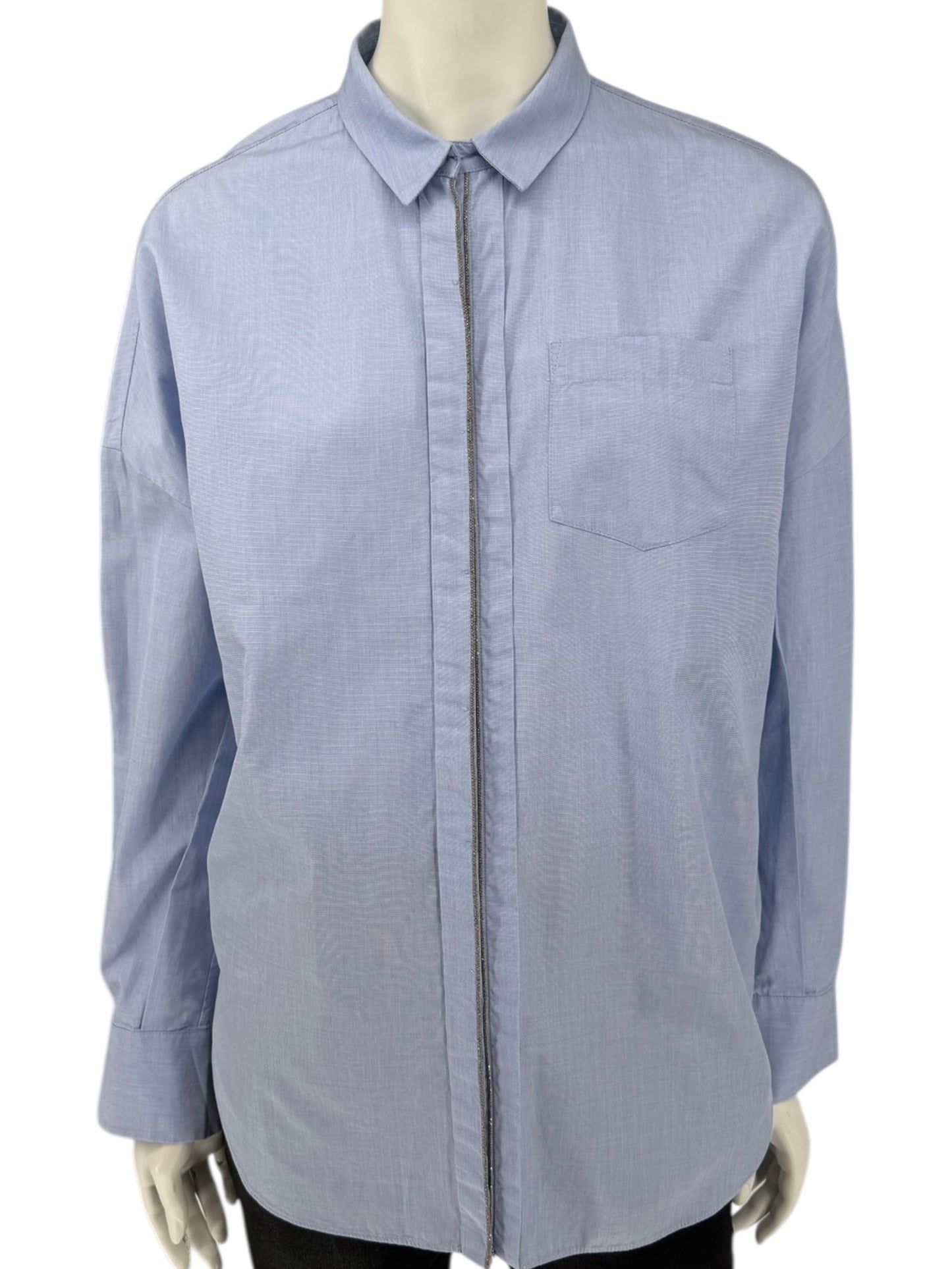 Brunello Cucinelli Light Blue Cotton Shirt – Size XL