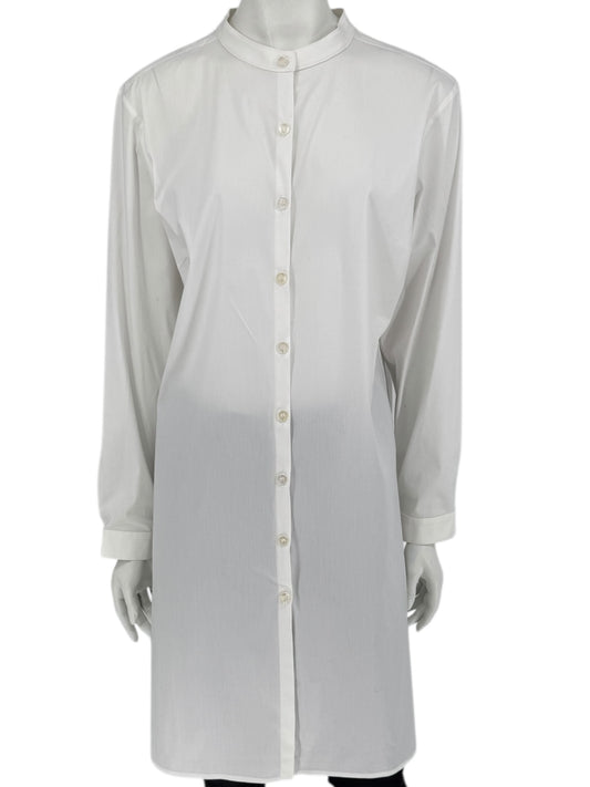 Jennifer Trosyian White Long Shirt Dress – Size 10