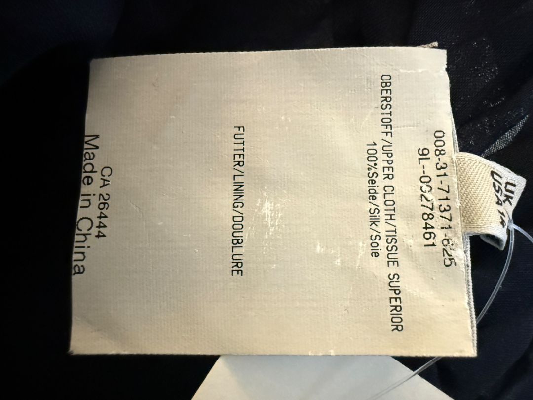 Féraud Paris Navy Silk Organza Ruffle Blouse – FR 44 - NWT