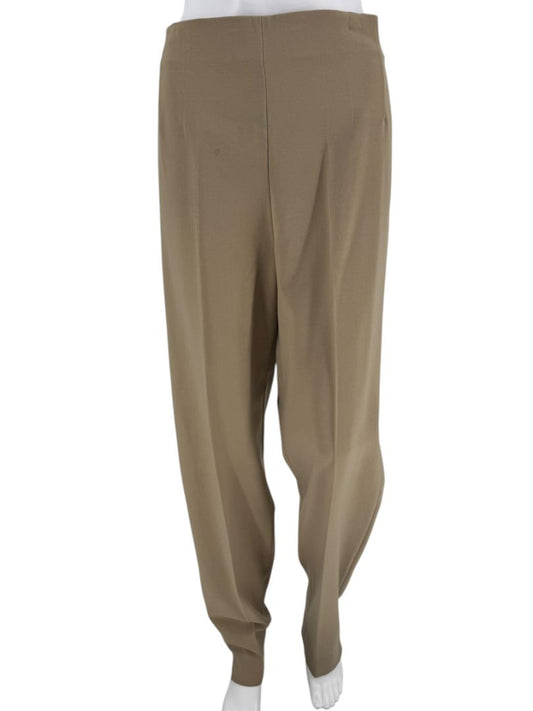 Thalian Tan High-Waisted Straight-Leg Trousers – Size 12