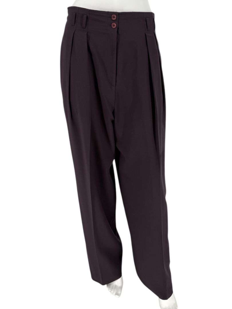 Ron Leal Aubergine Wool-Blend Two-Piece Set – Size 12