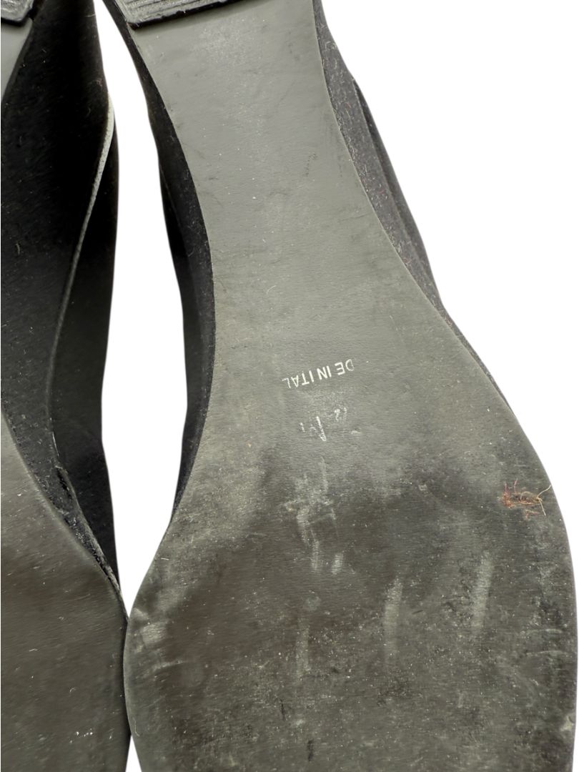 Donald J Pliner Black Stretch Fabric Mary Jane Wedge Shoes – Size 9.5