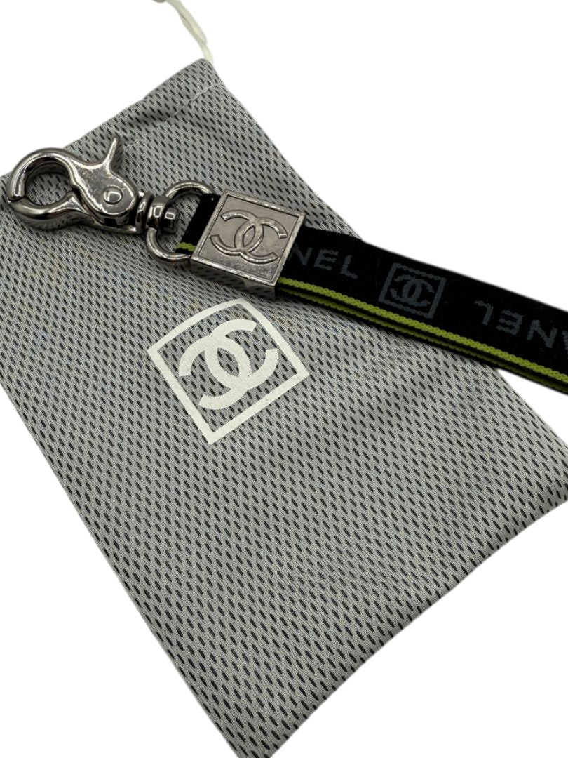 Chanel 2006 Sport Collection Lanyard-Style Keychain – Black x Green