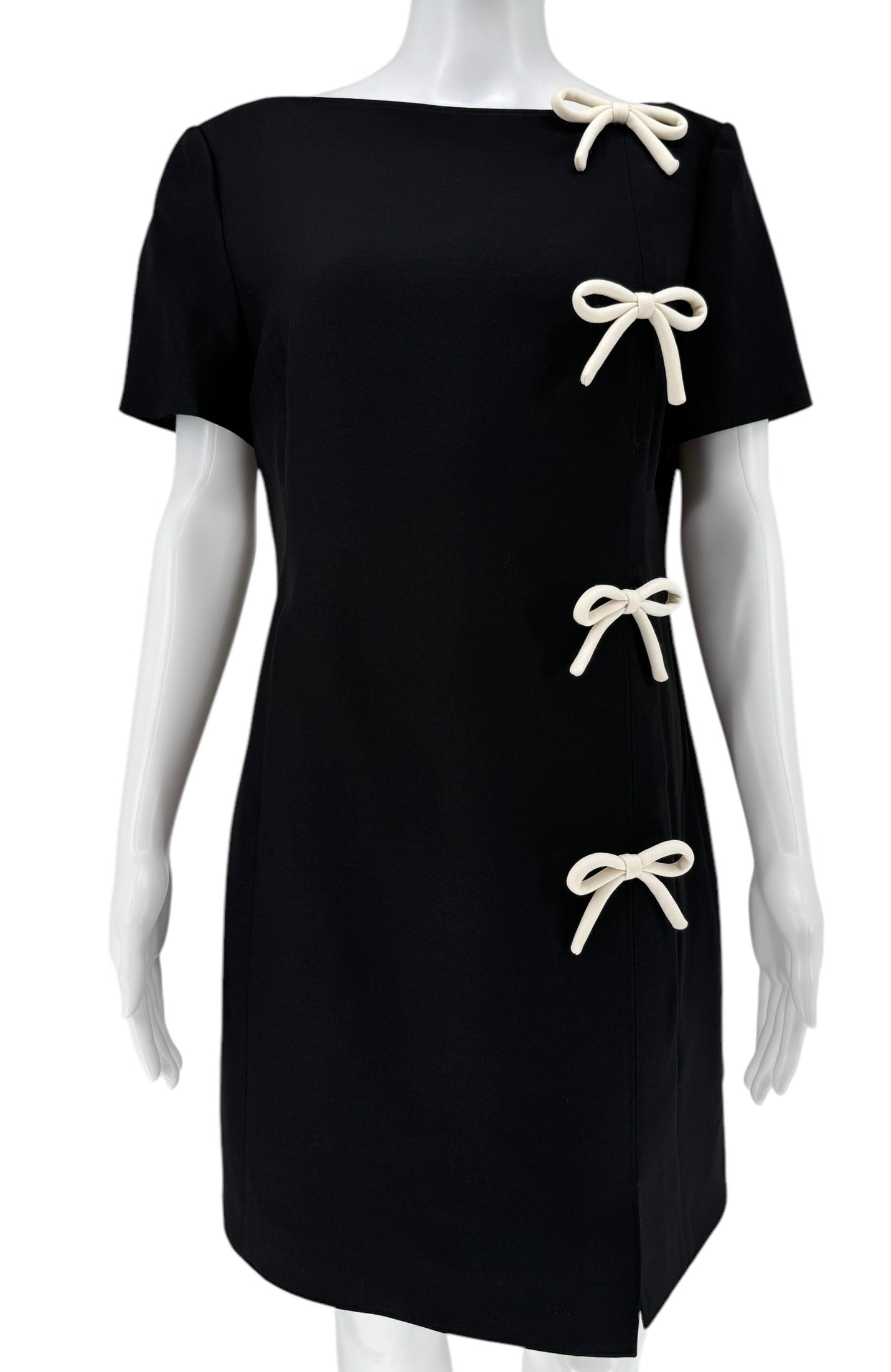 Valentino Pre-Fall 2013 Crepe Couture Mini Dress with Bow Details - Size 46