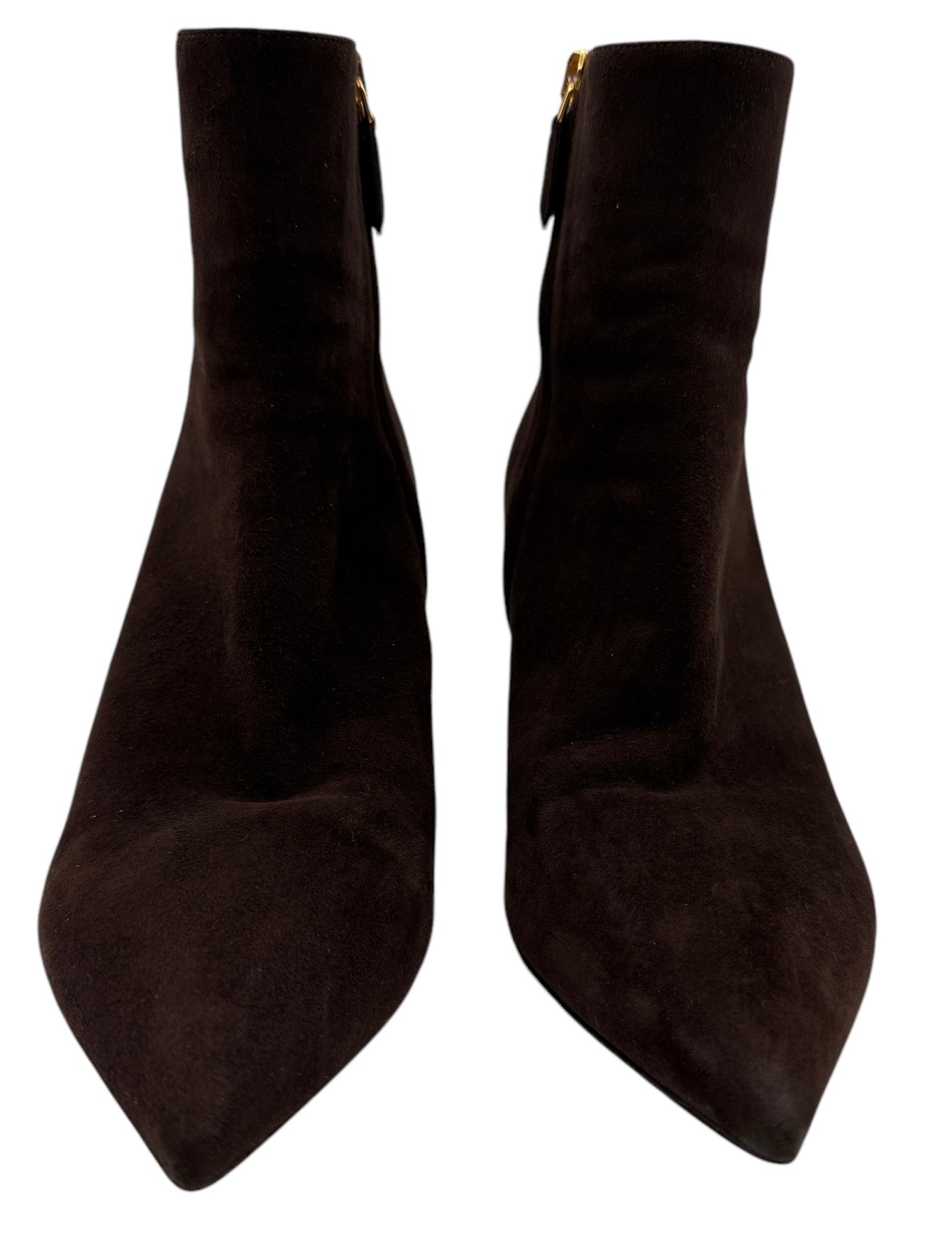 Prada Brown Suede Booties - Size 39.5