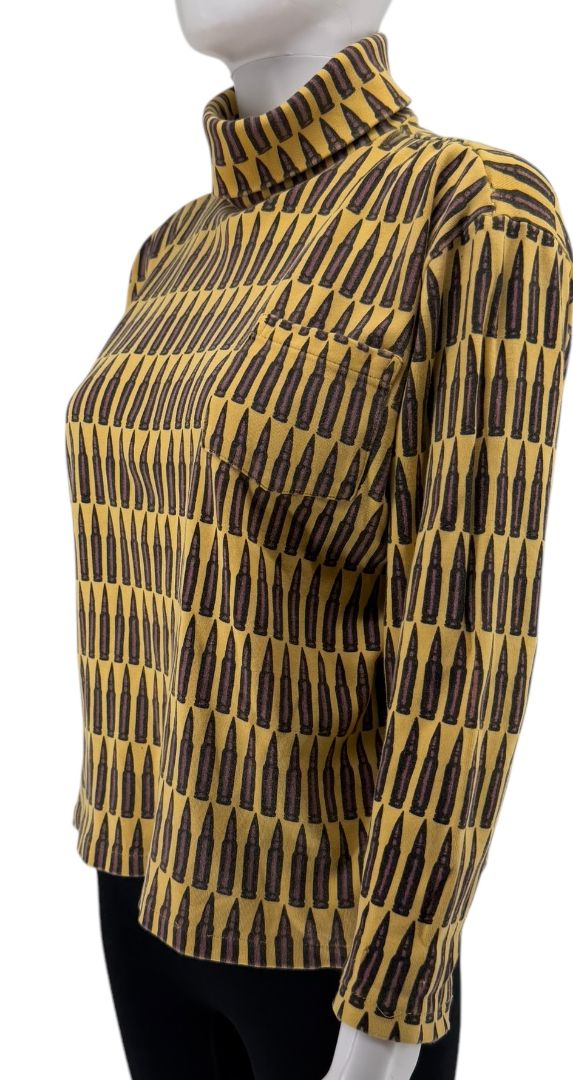 Stephen Sprouse Bullet Print Turtleneck Top – Size M (Good Condition)