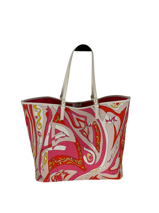 Emilio Pucci Patterned Coated Canvas Tote