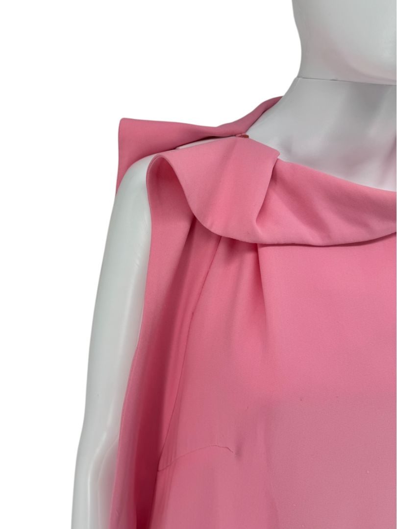 Valentino Ruffle Side Sleeveless Mini with laying collar and side button - Size 12