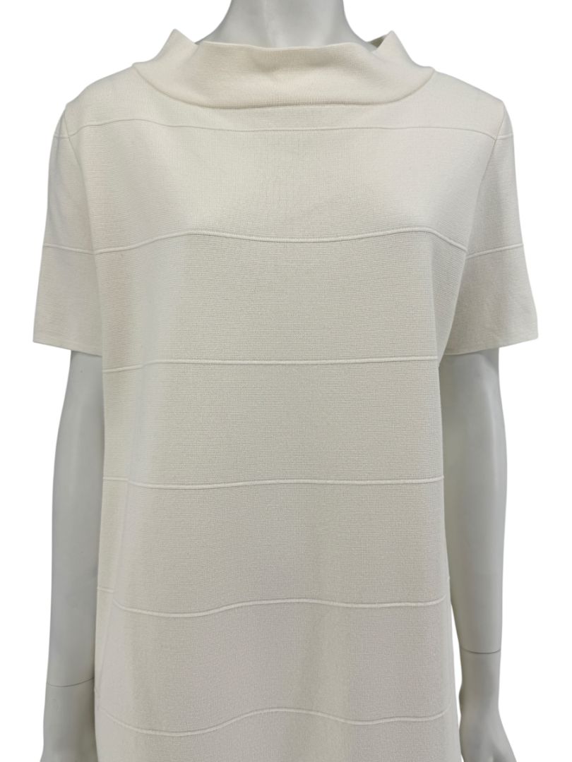 Max Mara Ivory Textured Knit Shift Dress – Size L