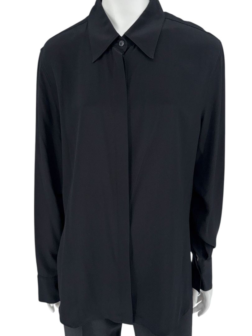Stella McCartney Black 100% Silk Shirt – Size IT 48