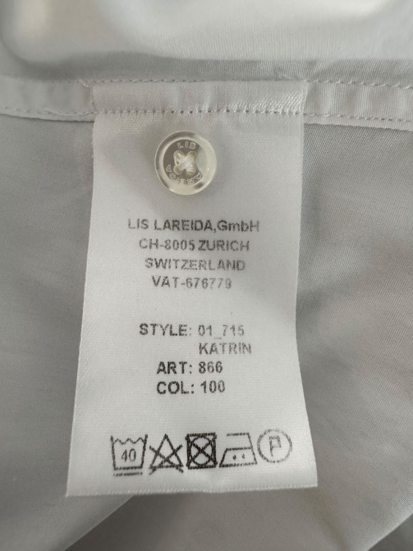 Lis Lareida White Cotton Button-Down Shirt – Size 36