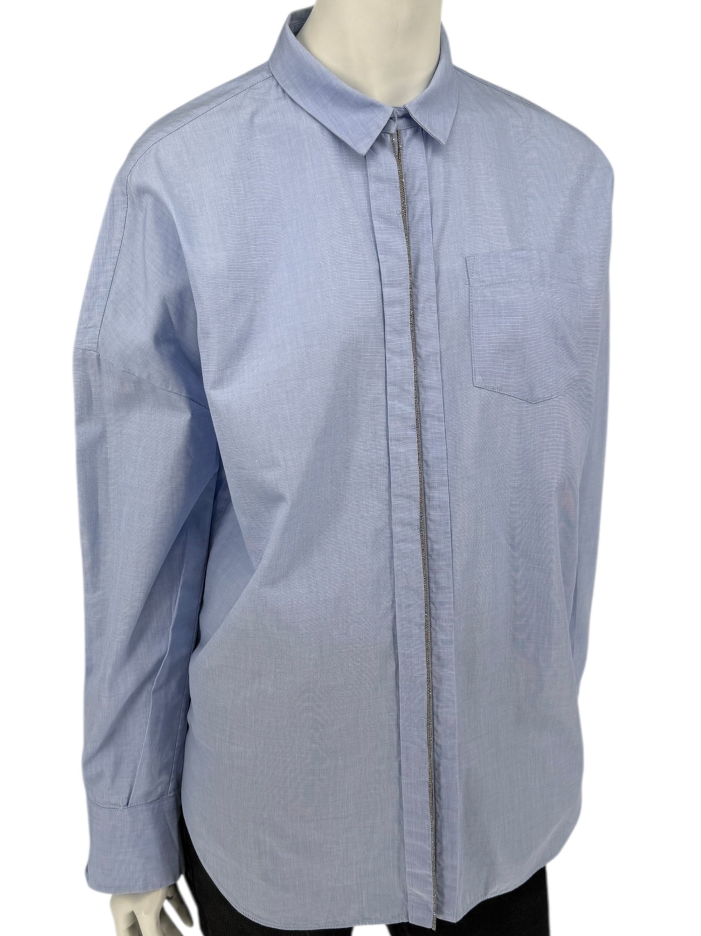 Brunello Cucinelli Light Blue Cotton Shirt – Size XL