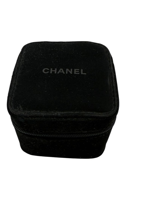 Chanel Black Travel Jewelry & Watch Case – Suede Zip Cube