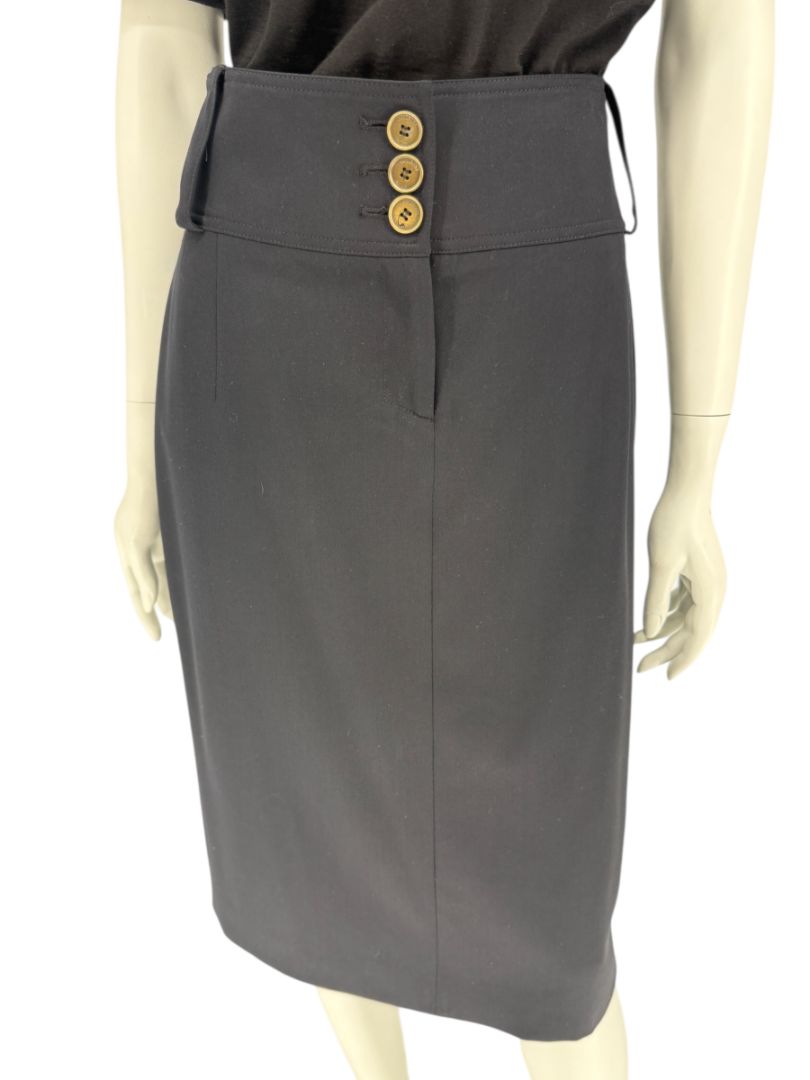 Burberry London Slim Fit Wool Blend Pencil Skirt - USA 12