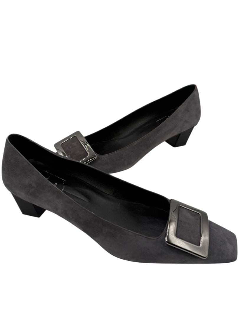 Roger Vivier “Belle Vivier” Grey Suede Pumps – Size 41
