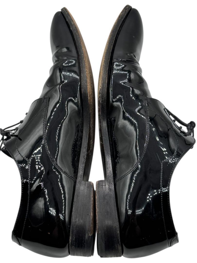 Prada Black Patent Leather Derby Shoes – Size 6.5 Mens