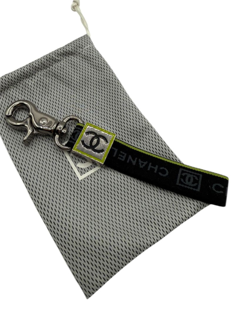 Chanel 2006 Sport Collection Lanyard-Style Keychain – Black x Green