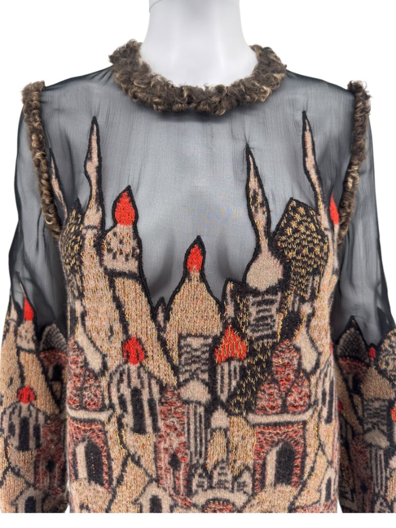 Chanel Paris–Moscow Wool-Blend Embroidered Mini Dress – Size 38 – Brand New With Tags