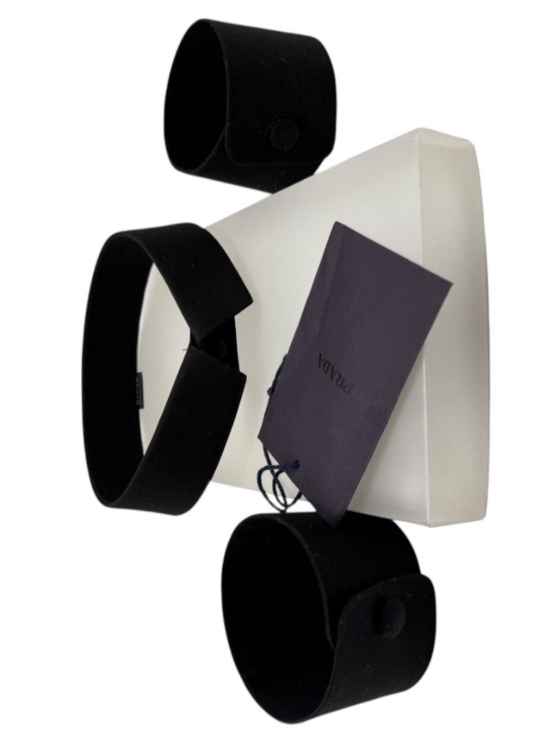 Prada Black Collar & Cuff Set – XS – Pristine Brand New Condition