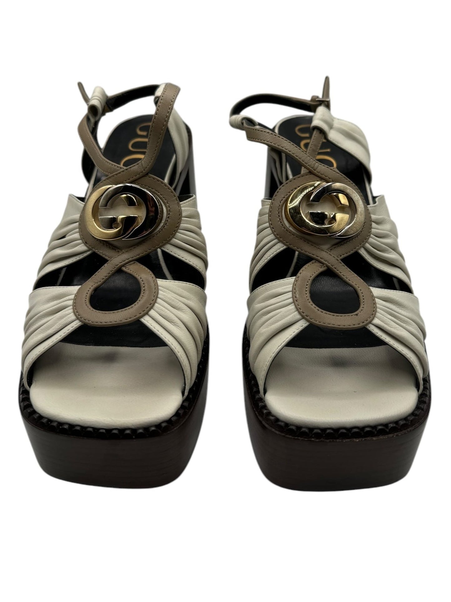 Gucci Charlotte Sandals 95 Dusty White - Size 42