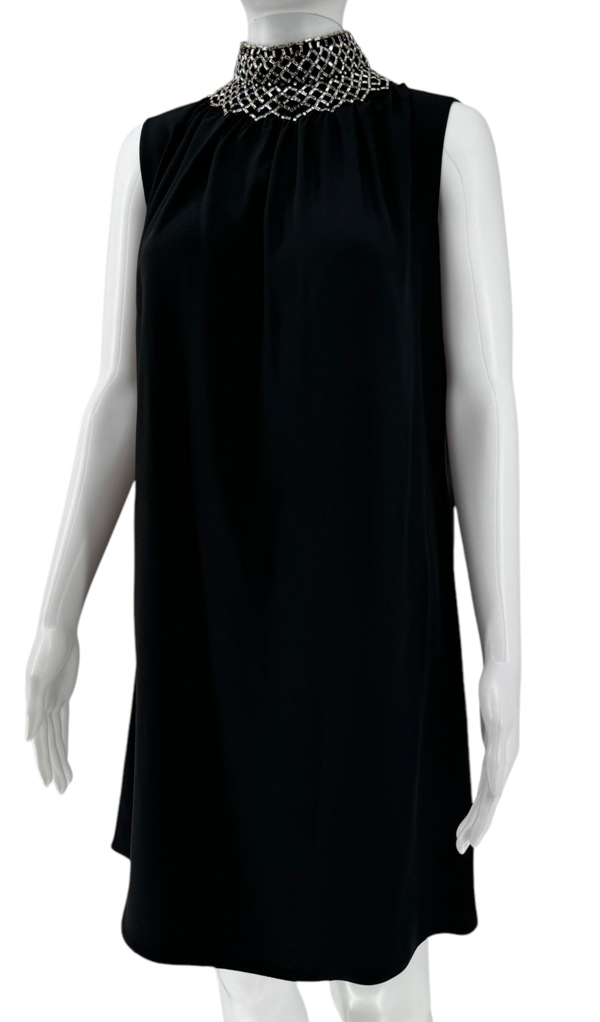 Prada Jewelled Collared Dress - Size 42