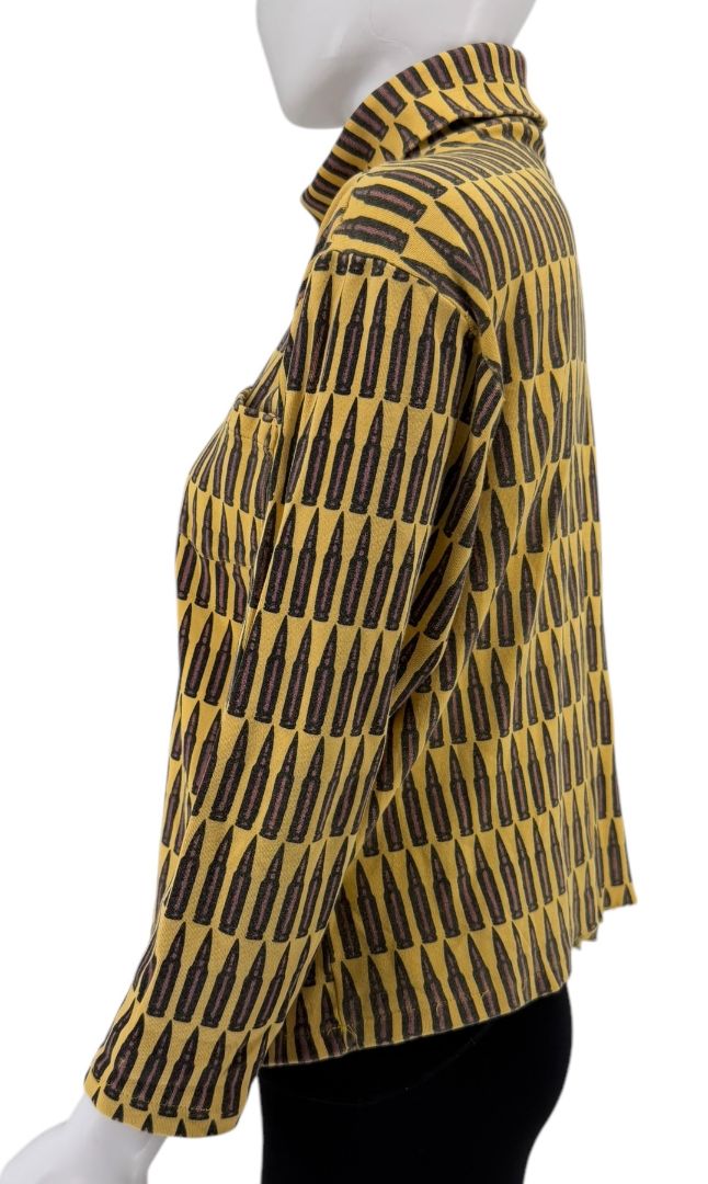 Stephen Sprouse Bullet Print Turtleneck Top – Size M (Good Condition)