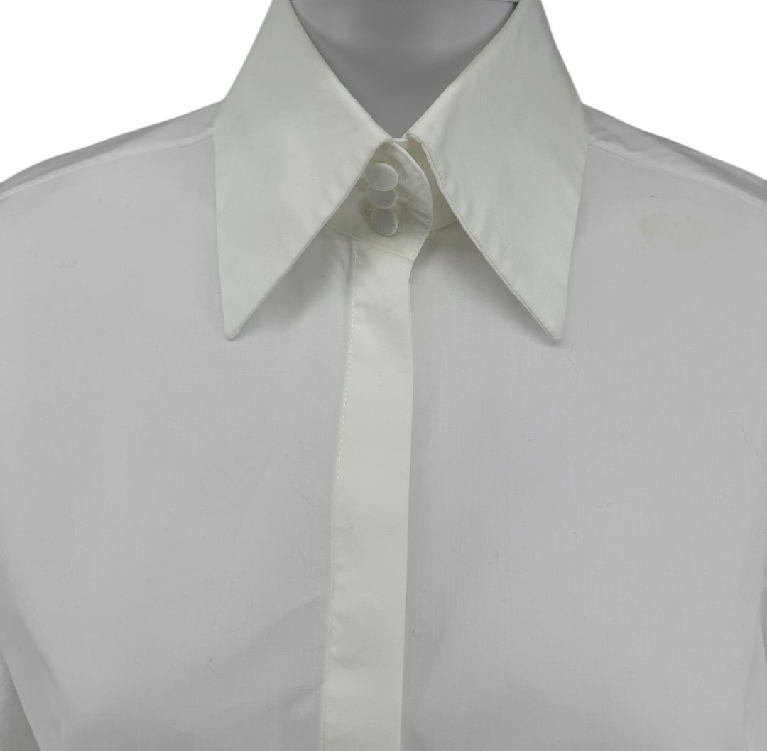 Fendi Cotton Logo Dress Shirt in White – Size 44 (US 12)