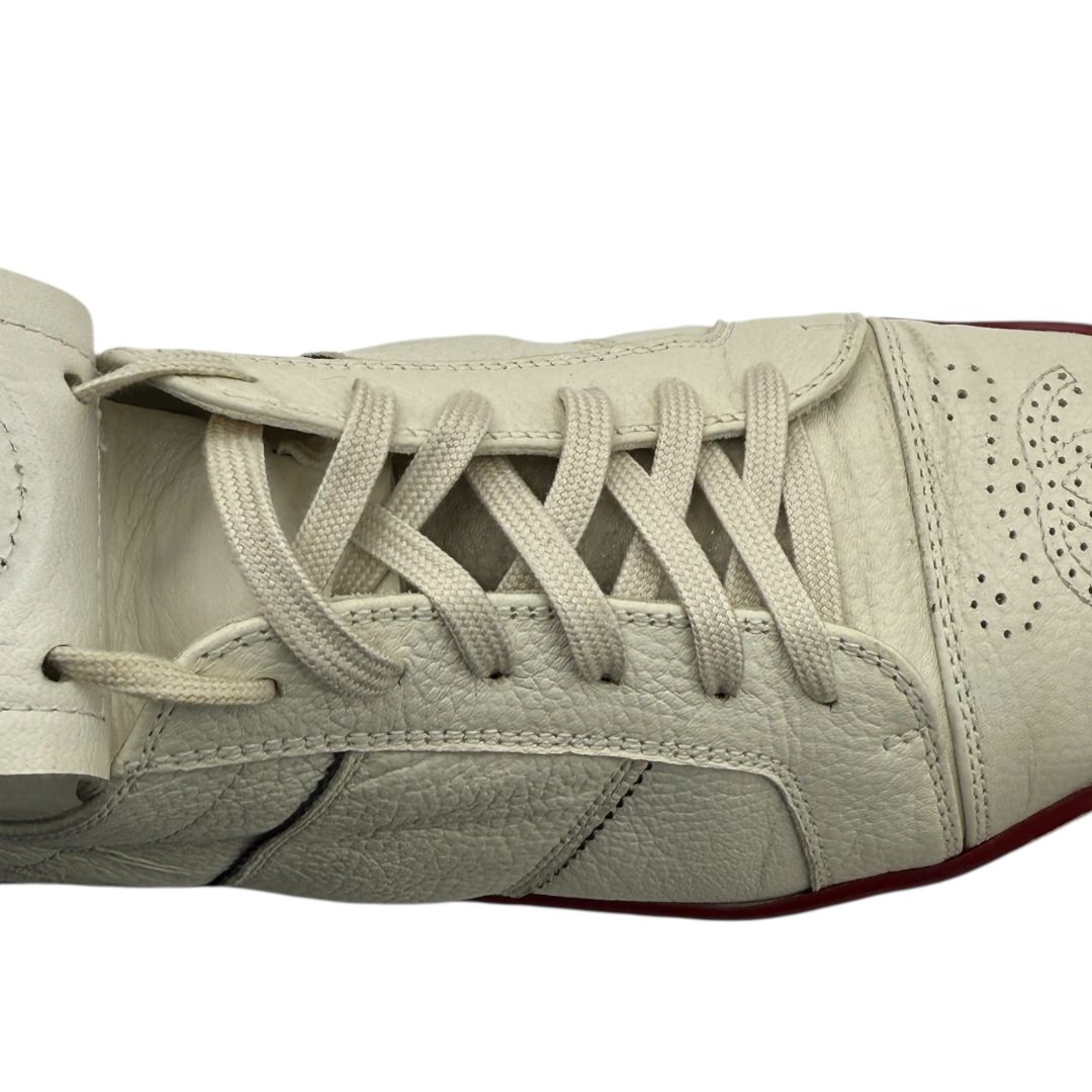 CHANEL Calfskin Fringe Golf/Tennis Sneakers in Ivory – Size 40
