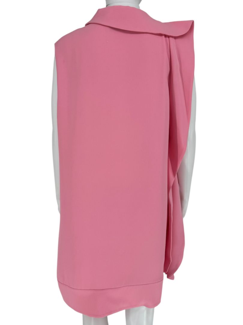 Valentino Ruffle Side Sleeveless Mini with laying collar and side button - Size 12