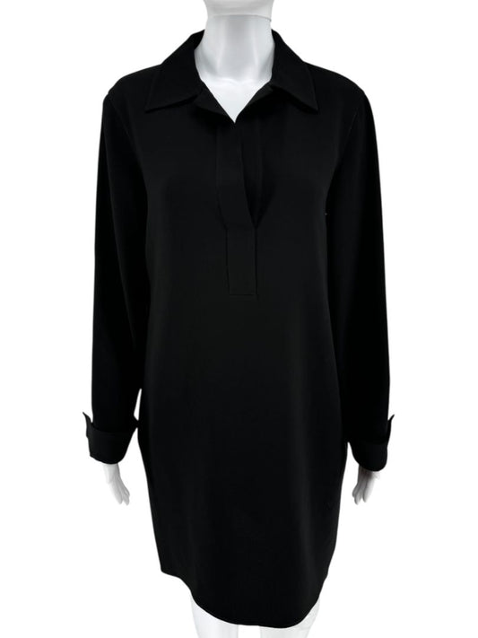Lafayette 148 New York Black Long Sleeve Shirt Dress – Size M