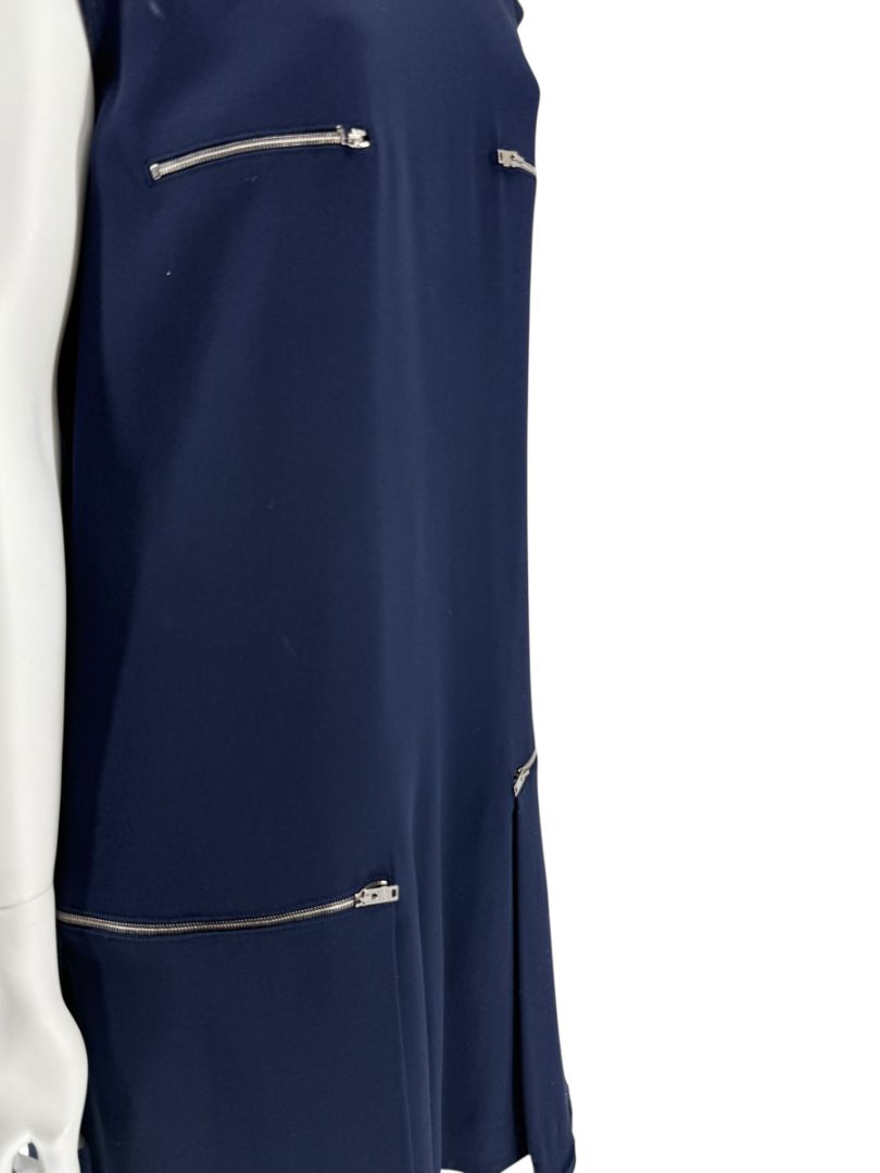 Stella McCartney Navy Zip-Detail Shift Dress - Size IT 44