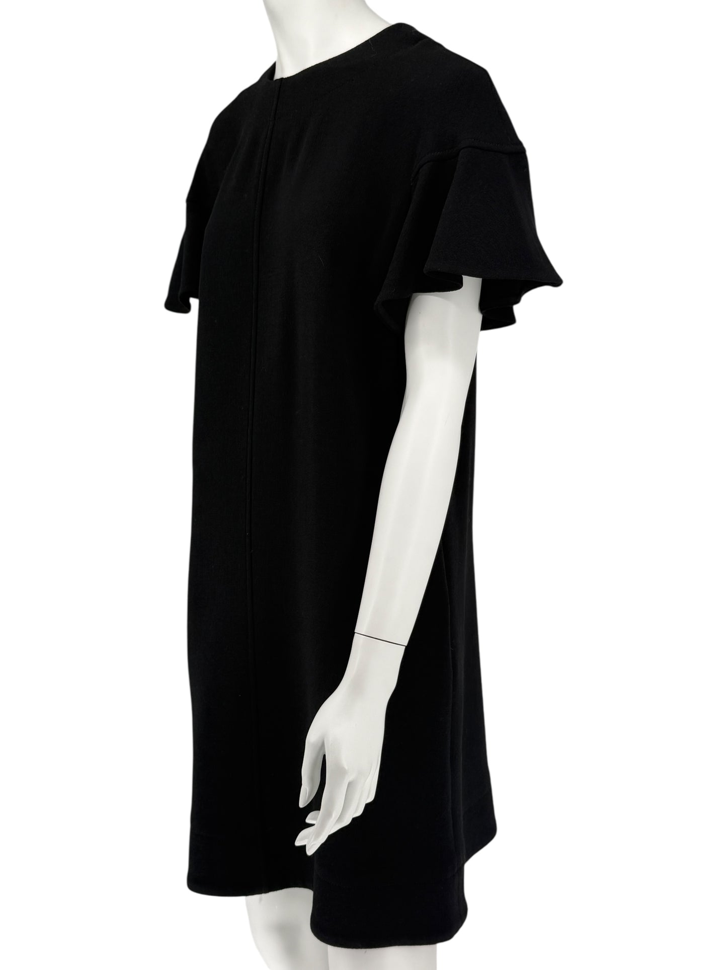 Lela Rose Black Short-Sleeve Button-Back Dress - Size 10