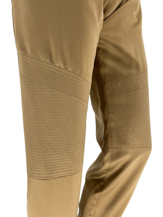 NWT Brunello Cucinelli Tan Silk Moto Jogger Pants – Size IT 44 / US 8