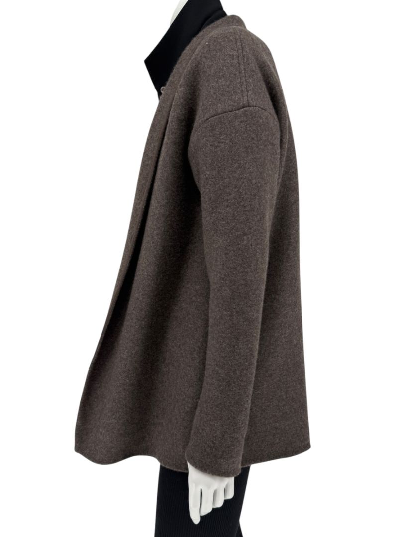 Peter Cohen Taupe Open-Front Cashmere Jacket – Size S