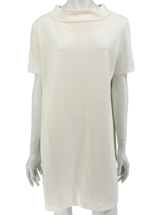Max Mara Ivory Textured Knit Shift Dress – Size L