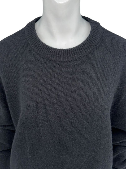 The Row Black Wool-Cashmere Crewneck Sweater – Size M