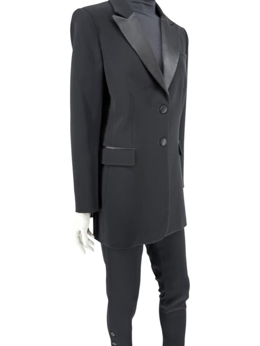 Altuzarra Black Satin-Lapel Tuxedo Blazer & Pants Set – Size IT 44 (US 10
