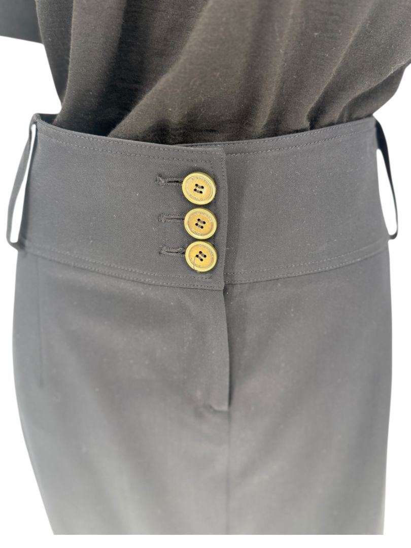 Burberry London Slim Fit Wool Blend Pencil Skirt - USA 12