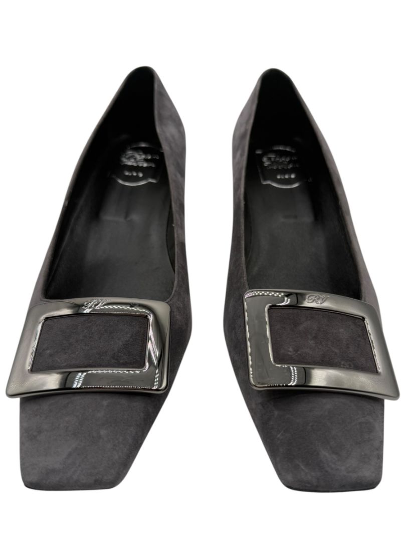 Roger Vivier “Belle Vivier” Grey Suede Pumps – Size 41