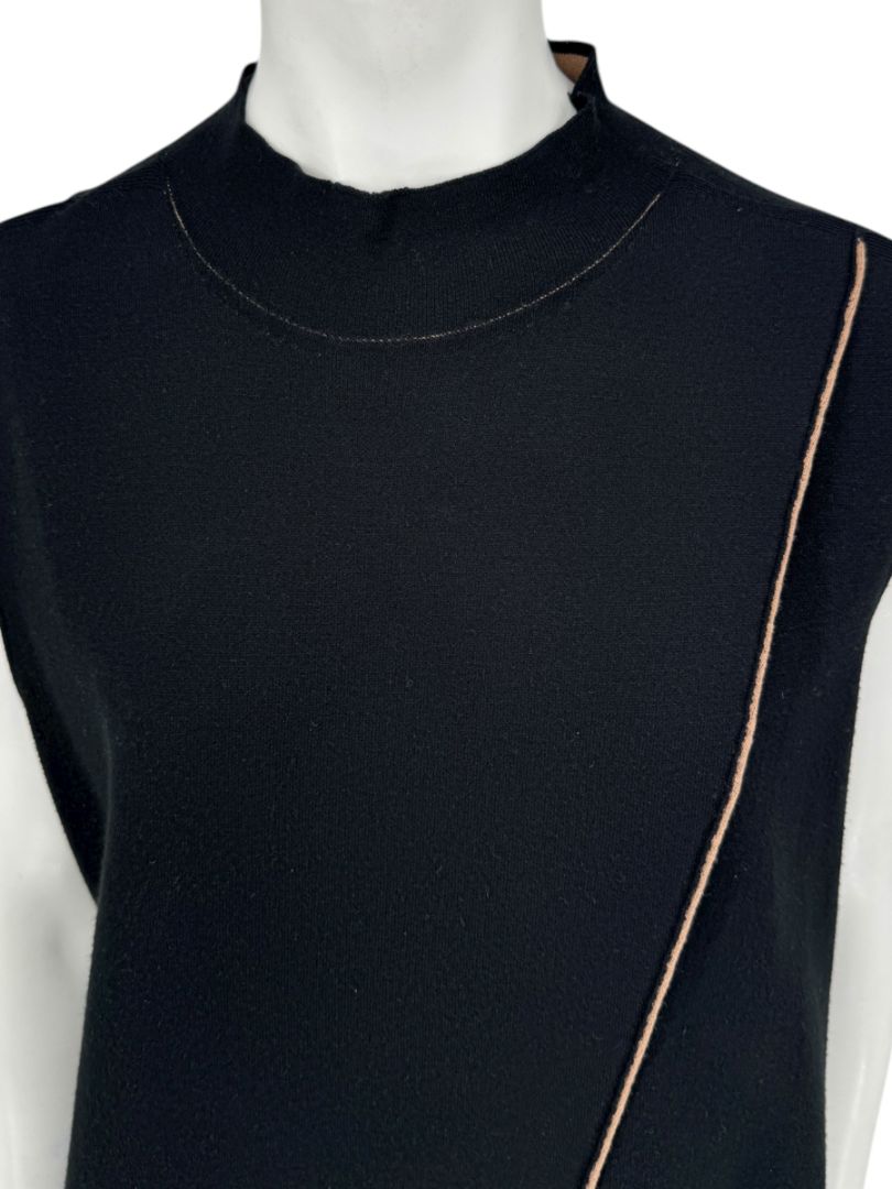 Lafayette 148 New York Women’s Black Sleeveless Knit Tunic - Medium