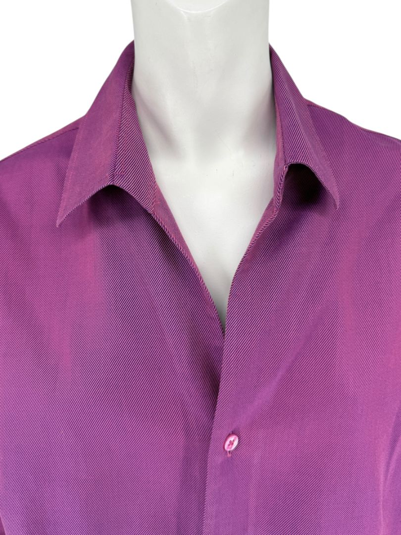 Craig Taylor Purple Egyptian Cotton Button-Front Blouse – Size XL