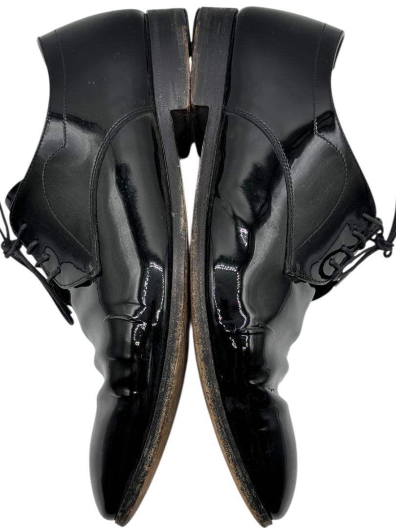 Prada Black Patent Leather Derby Shoes – Size 6.5 Mens