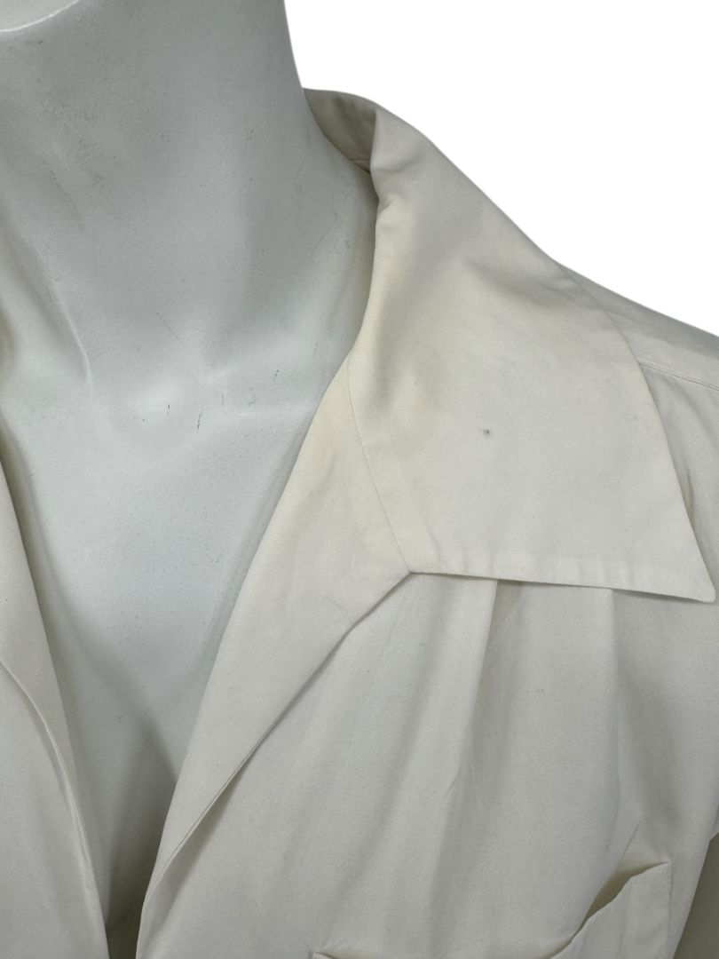 Chanel Ivory Zip-Front Cotton Blouse – Size 42