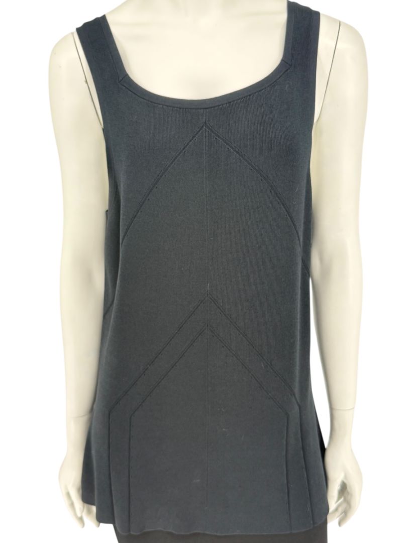 Oscar de la Renta Black Knit Sleeveless Tunic – Size L