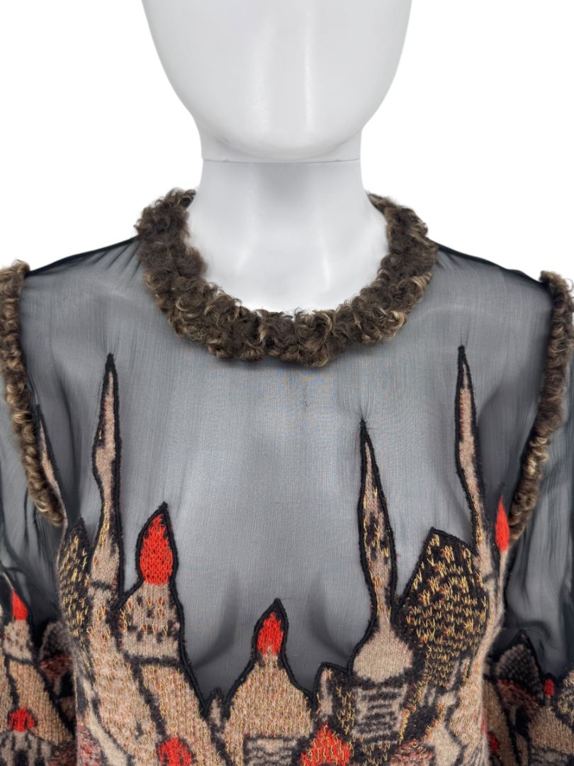 Chanel Paris–Moscow Wool-Blend Embroidered Mini Dress – Size 38 – Brand New With Tags