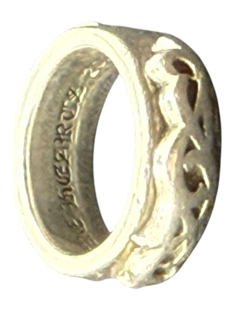 Chrome Hearts Sterling Silver Carved Band Ring – Size ~9 (U.S.) – Excellent Condition