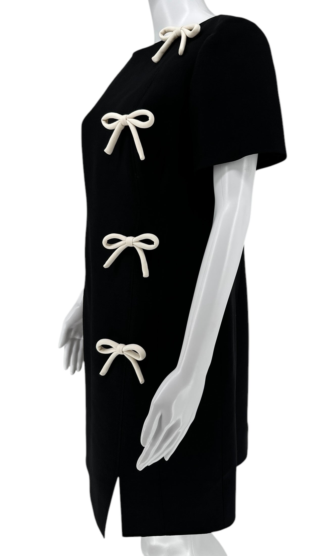 Valentino Pre-Fall 2013 Crepe Couture Mini Dress with Bow Details - Size 46